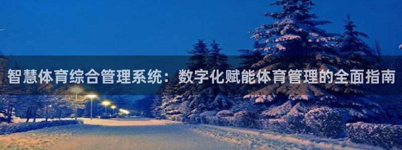 必一运动官网平台：智慧体育综合管理系统：数字化赋能体育管理的