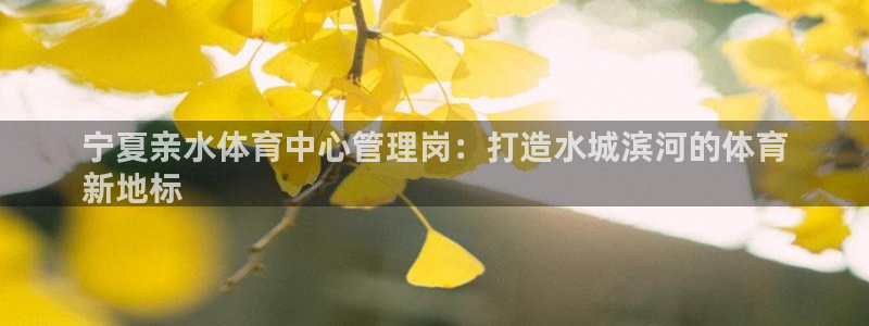 必一运动体：宁夏亲水