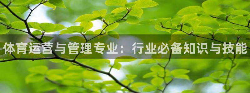 必一运动短信：体育运营与管理专业：行业必备知识与技能
