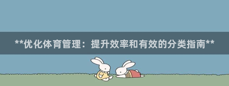 必一体育下载登入：**优化体育管理：提升效率和有效的分类指南